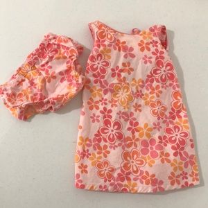 Old Navy Pink and Orange Floral 6-12 Month Dress